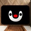 Animal B-Black P-Penguin Floor Mat Soft Flannel Floor Mat  Suitable for Entryways, Living Rooms, Bedrooms, and Bathrooms