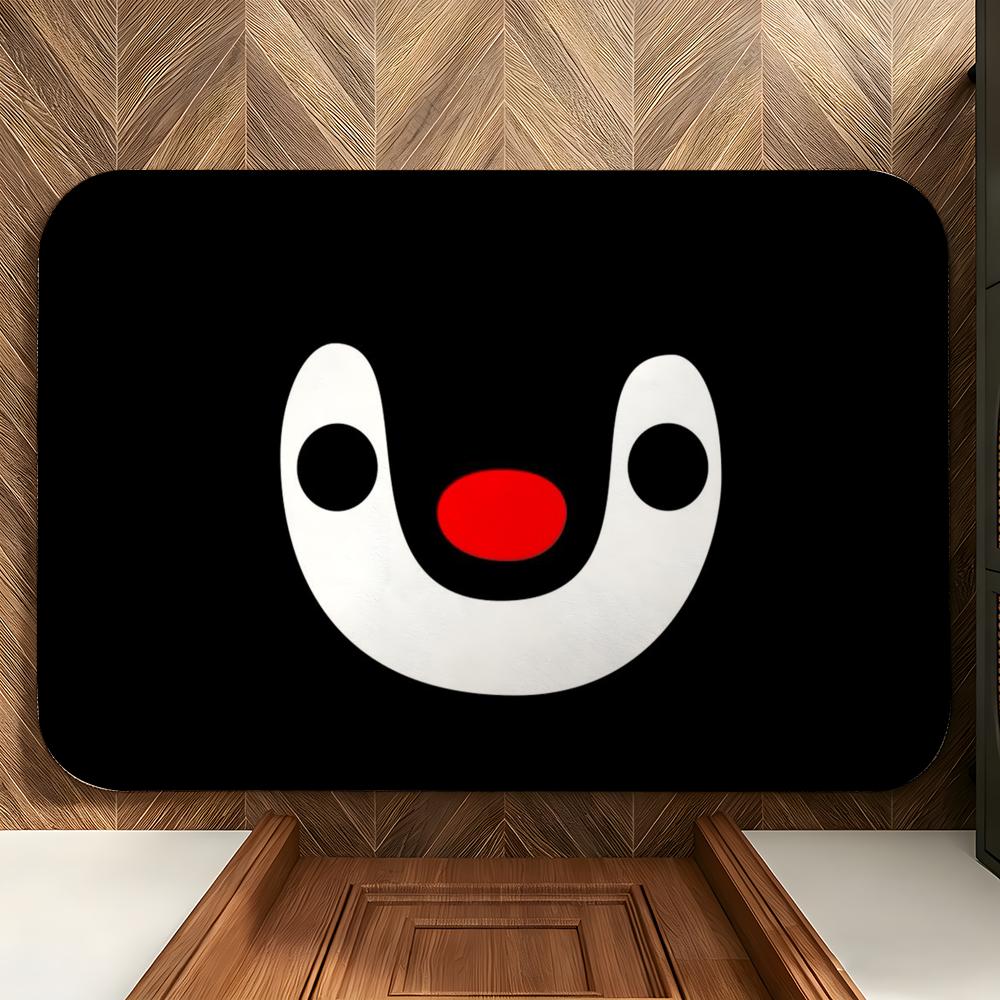 Animal B-Black P-Penguin Floor Mat Soft Flannel Floor Mat Suitable for Entryways, Living Rooms, Bedrooms, and Bathrooms