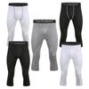 Men Base Layer Tight Training Bottoms Fitness Jogger Running Basketball Gray Sports Skinny Cycling 3/4 Cropped Pants Leggings