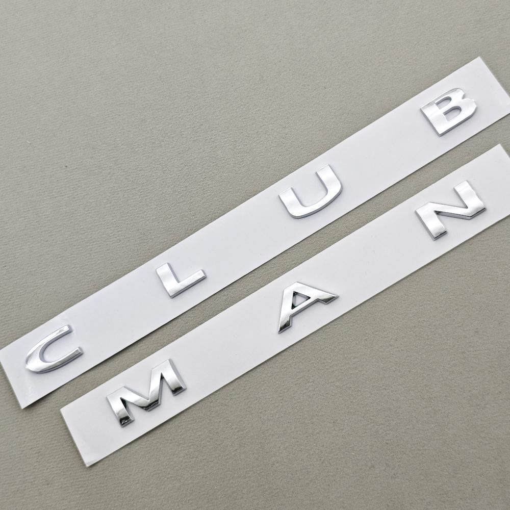 3D ABS Car Badge Letters Logo Clubman Cooper S Emblem Rear Trunk Sticker Decal Accessories For BMW MINI R53 R56 F55 F56 F65 JCW