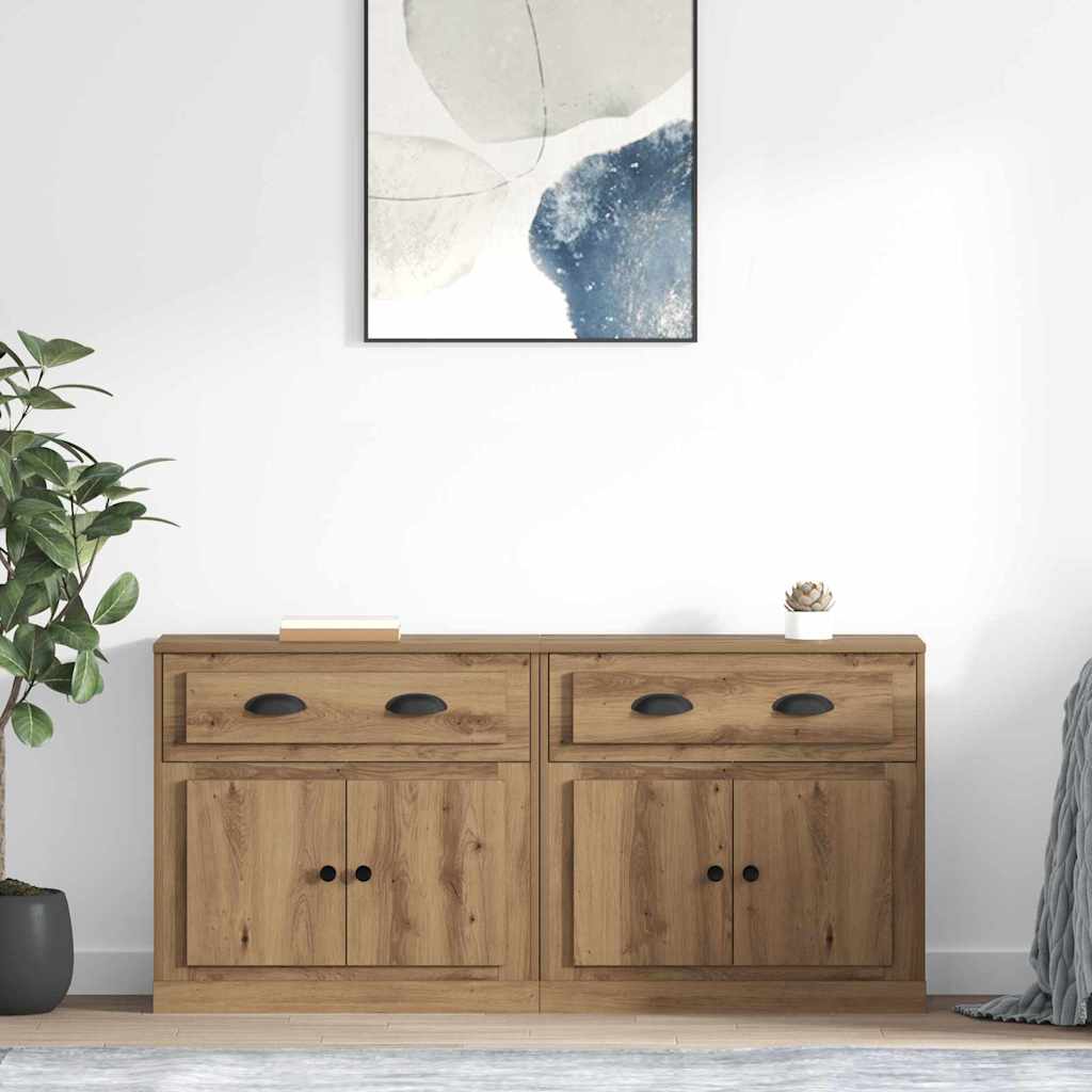 Sideboards 2 pcs Artisan Oak 70 x 35.5 x 67.5 cm