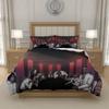 L-L D-Death N-Note Anime Comforter Cover Set Bedding Durable Polyester Bedroom Gift for Boys Girls Fits US UK EU AU DE Beds, Single Double Queen King