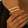 Women's Jewelry Niche Smooth Design Bracelet Light Luxury Ring Set Versatile High-End Feel Hand Accessories