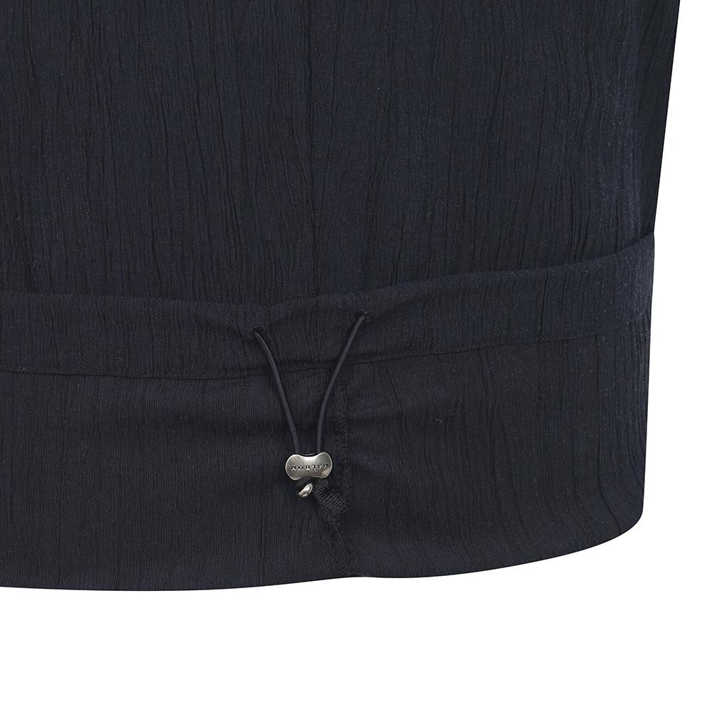 MALBON GOLF Summer Pleated Half-Open Collar T-Shirt Navy (Man)