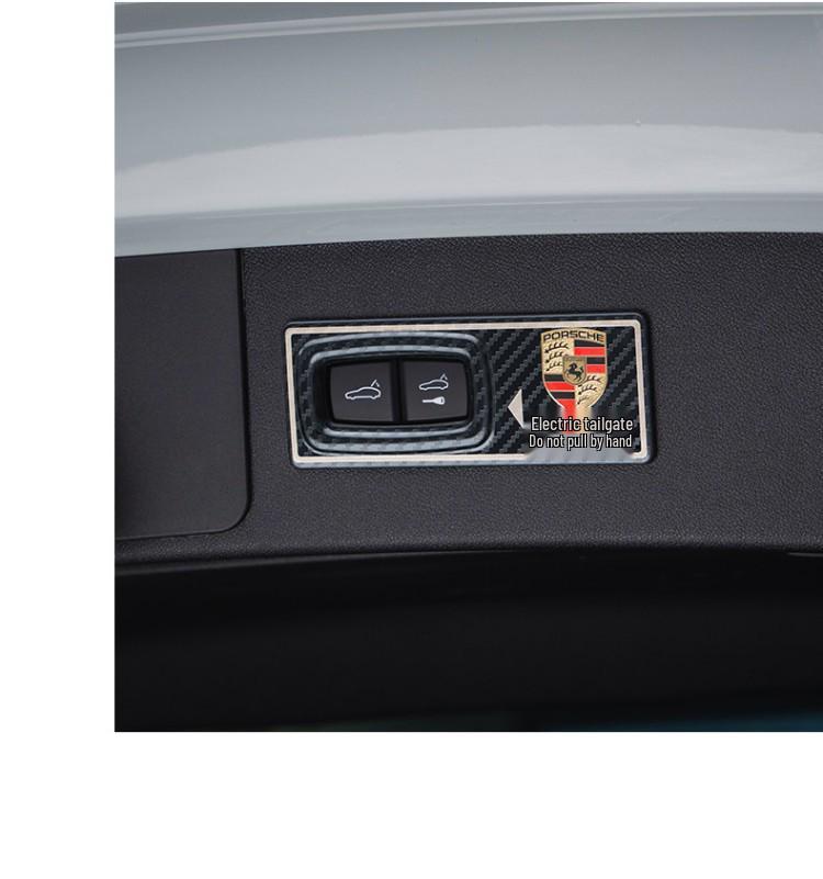 Наклейка-предупреждение об электрической крышке багажника Porsche