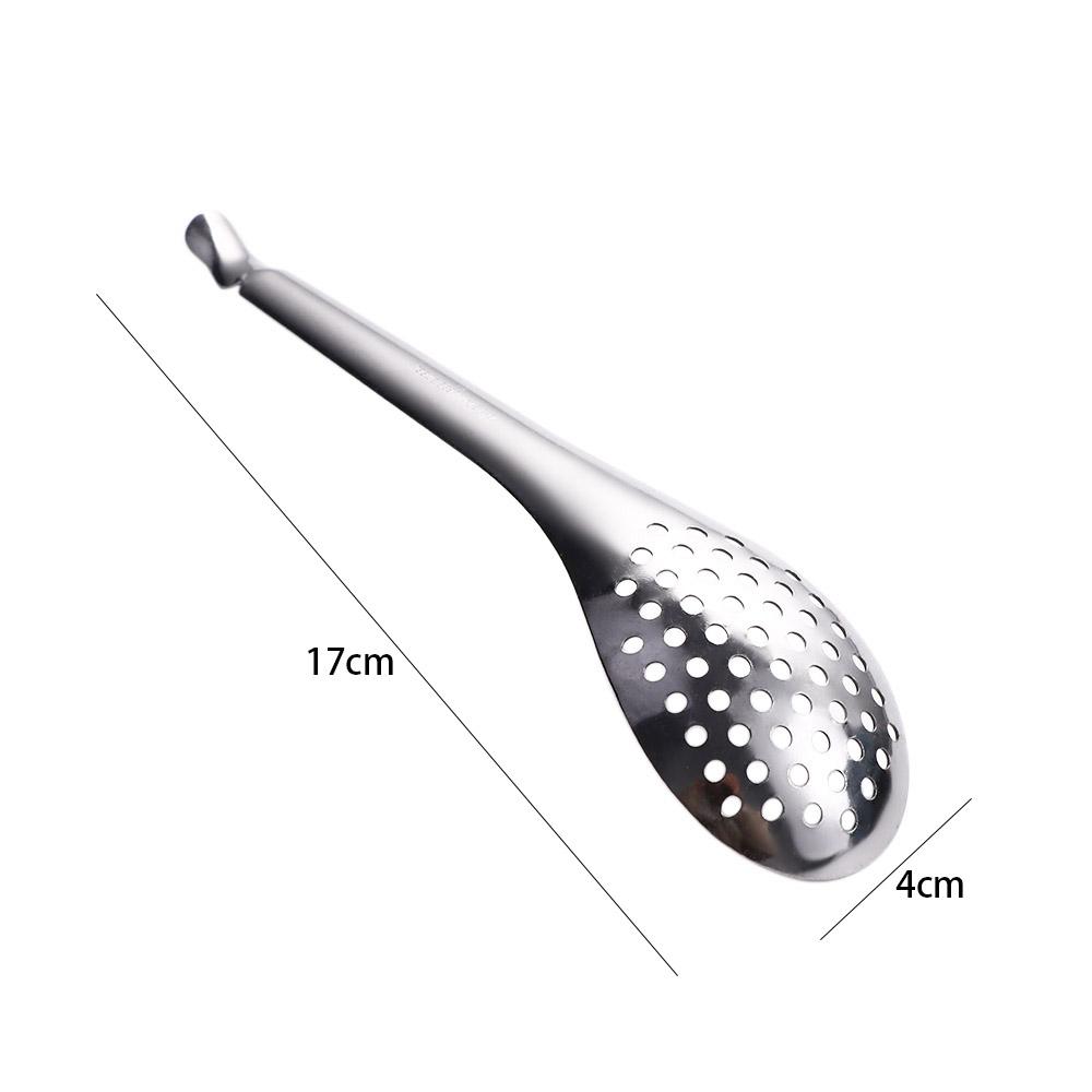Stainless Steel Cooking Dinner Strainer Slotted Spoon Kitchen Tool Caviar Spoon Kitchen Gadgets