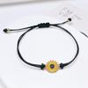 Sunflower Friendship Bracelet: Handmade Woven Adjustable Daisy Design