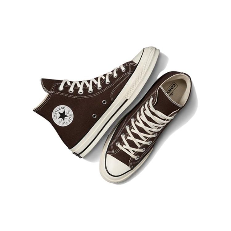 Converse Chuck 70 High Dark Root унисекс кроссовки коричневые Egret черные A08137C