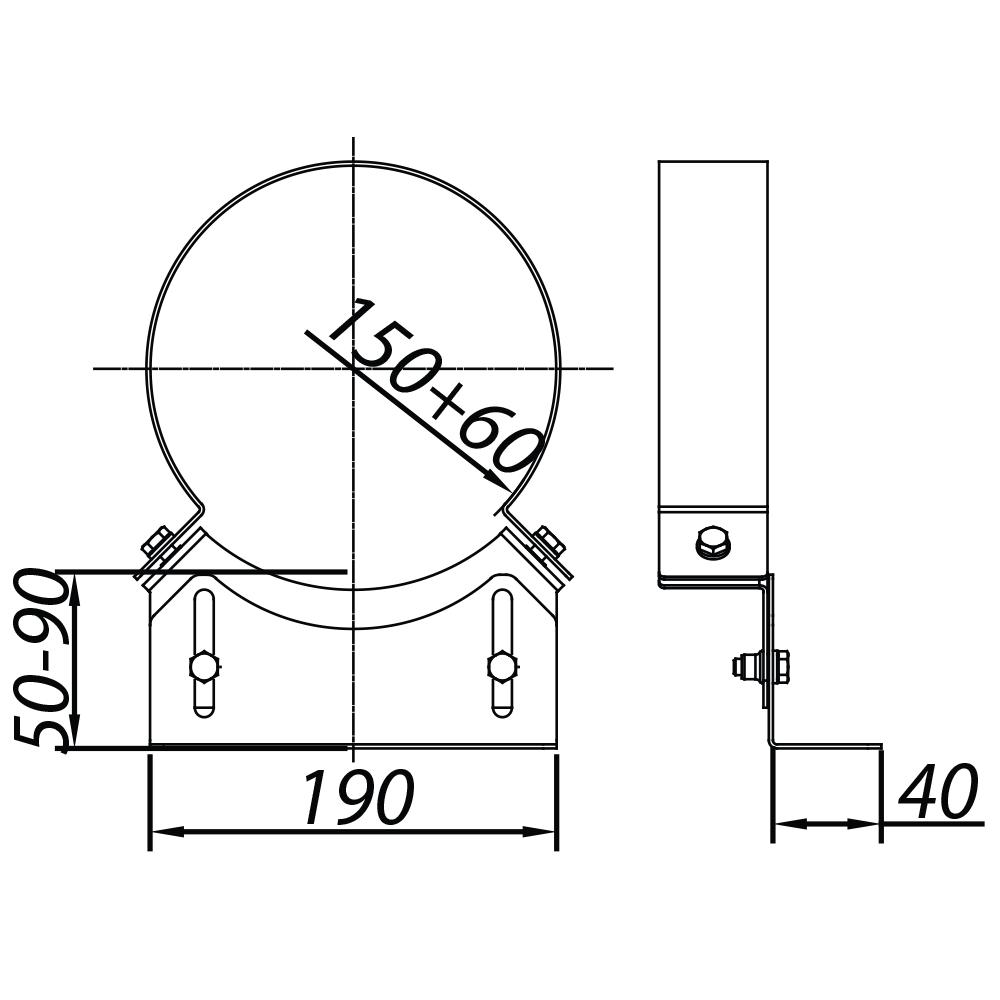ADAM DW Настенный кронштейн fi 150