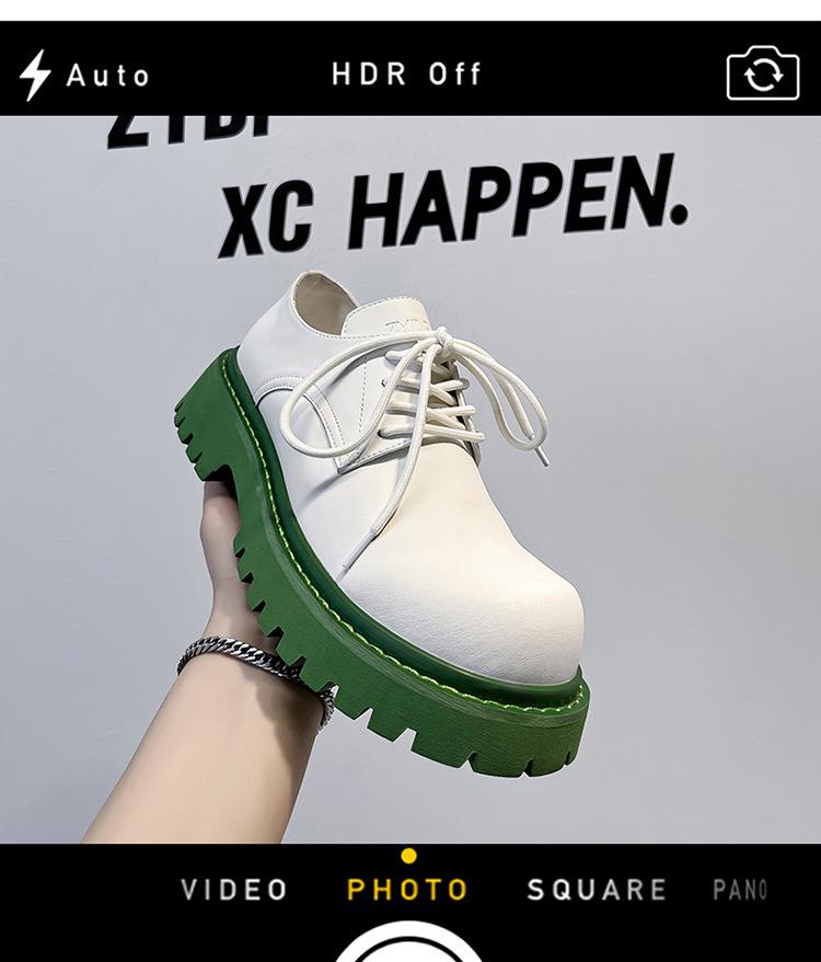 Трендовые туфли дерби в британском стиле 2024 года - Модные повседневные туфли с большой головой 32057-A