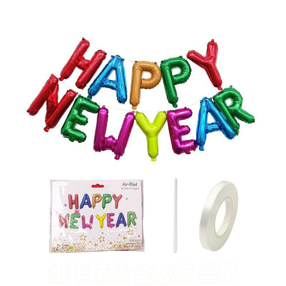 Holiday Ornaments Colorful Foil Balloons Inflatable 16 inch Balloon Set Fashion Alphabet Balloons