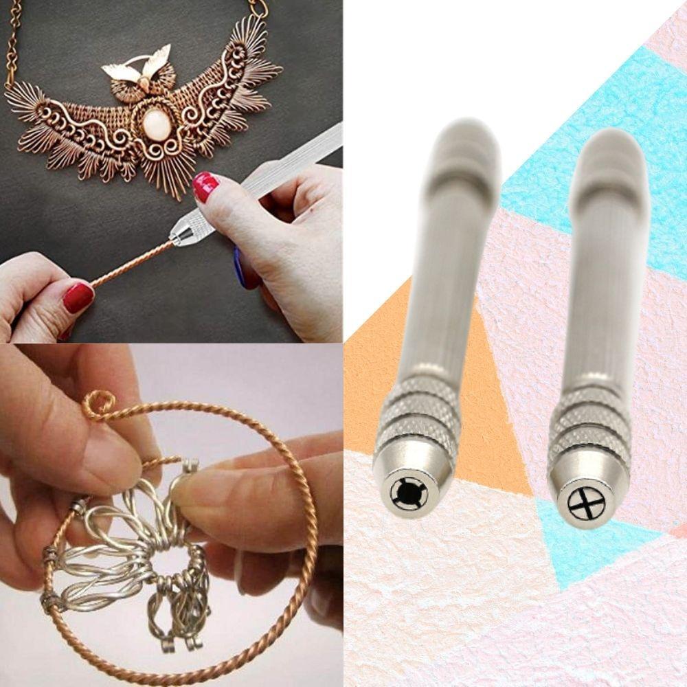 Двусторонние мини-ручные спиральные сверла для изготовления ювелирных изделий, хобби, инструмент для скручивания, высокоточный поворотный механизм, сверление электрических гаджетов