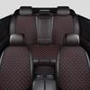 Universal Leather Car Seat Covers Set Four Seasons Front Rear Seat Protector Car Seat Cushion Pad Mat Auto Interior Accessories