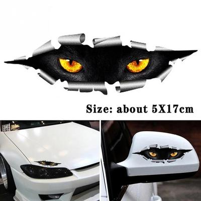 3D Peeking Cat наклейка на автомобиль водонепроницаемая Peeking Monster Eye Stikcers наклейки для стайлинга кузова автомобиля авто украшения аксессуары 5X17 см