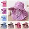 Face Mask Sunshade Shawl Cap Printing Agricultural Work Hat Casual Wide Brim Sun Hat  Outdoor