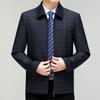 Autumn and Winter Thick Wool Jacket Men's Middle-aged Business Leaders Men's Jacket Lapel Dad Plaid Jacket