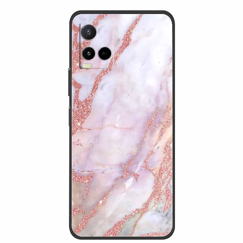 Мраморный чехол для Vivo Y33s Силиконовый ТПУ Мягкий Телефон Модный чехол для Vivo Y33 S Чехол V2109 Funda Роскошный Ударопрочный Мультяшный Coque