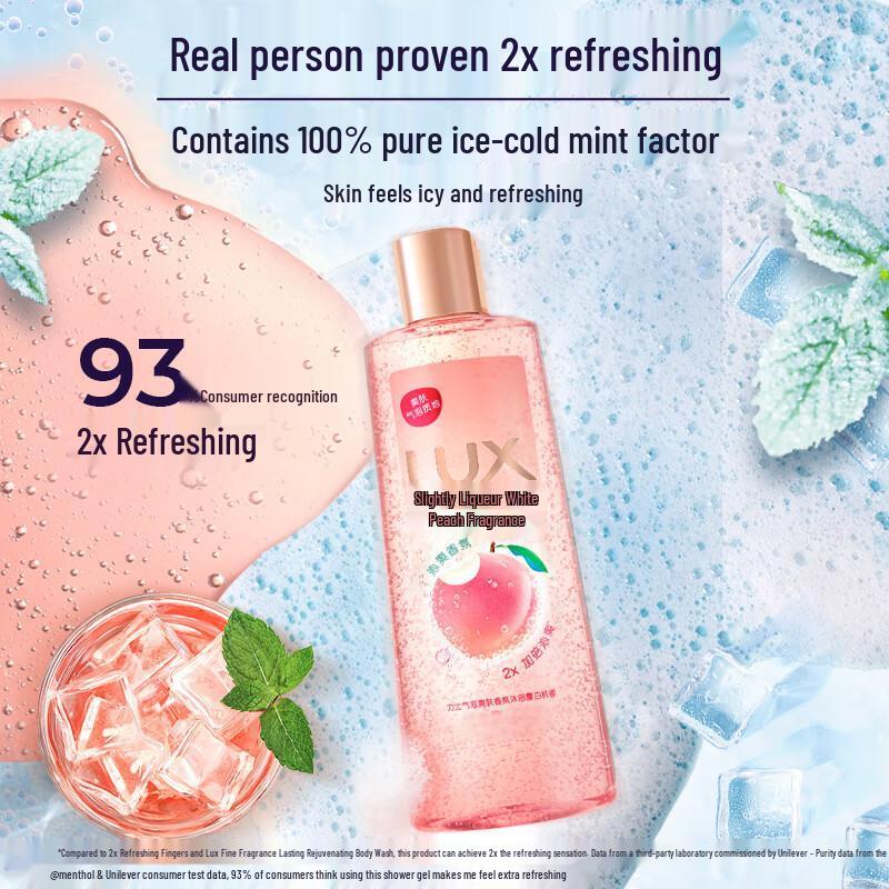 LUX White Peach Foaming Shower Gel