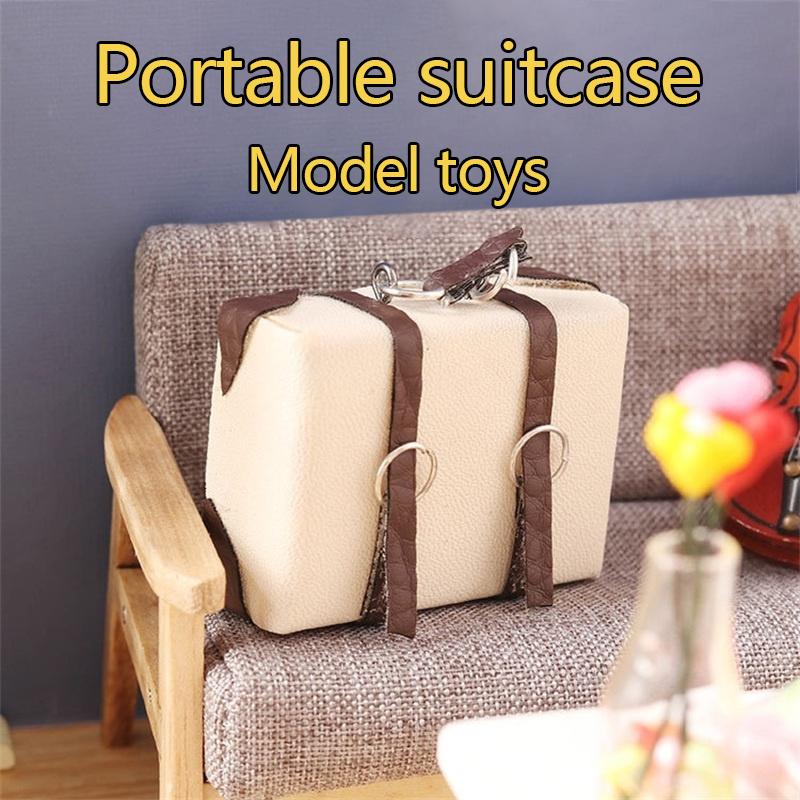 1:12 Dollhouse Miniature Suitcase Luggage Box Briefcase Mini Bag Home Model Decor Toy Doll House Accessories