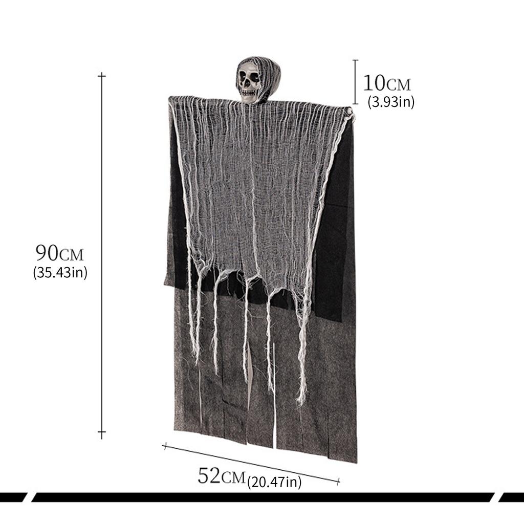 Realistic Skeleton Cloth Hanging Decoration For Halloween Yard Party Outdoor Scary Ghost Scene Setup With Durable Plastic Fabric Material