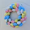 Пасхальное яйцо, цветочный венок ярких цветов, весенний искусственный цветочный венок, гирлянда на входную дверь, весеннее украшение для гостиной