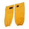 Pair Welding Sleeve Cowhide Wearproof Heat Resistant Golden Yellow for Mechanical Operation