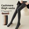 Warm Super-long Cashmere Thigh Socks for Women, Over-the-knee Socks for Autumn and Winter, Thickened and Fleece Socks for Women