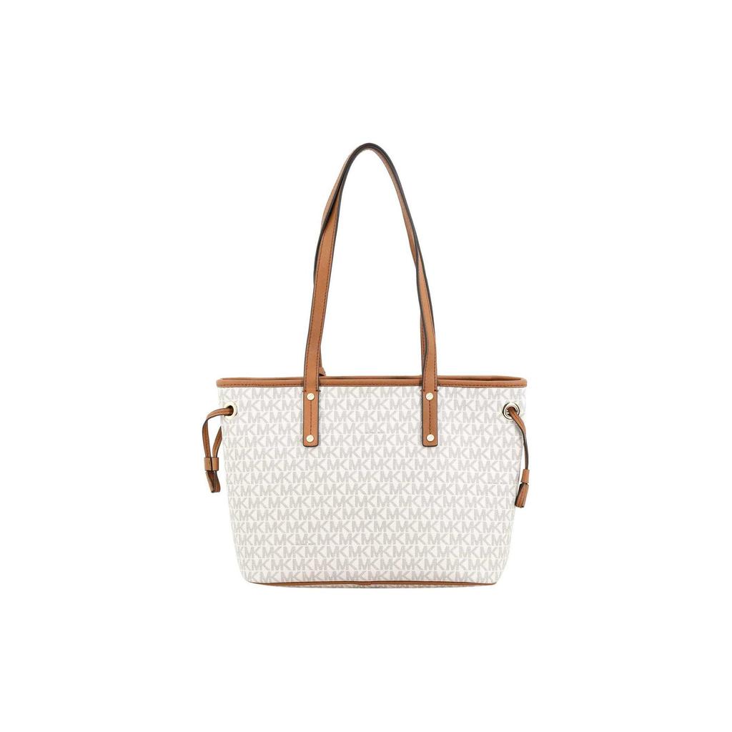 Michael Kors MK Jet Set Travel Сумка-тоут из кожи с монограммой и завязками Женские сумки-тоут Ванильно-белый 35T9GTVT1V-150