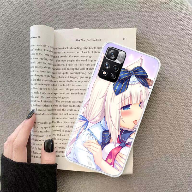 Чехол для телефона с аниме Nekopara Ваниль для Xiaomi Poco X4 F4 GT X3 NFC X5 X6 X7 Pro 5G M5 M5S M3 F5 Mi F6 F3 F2 F1 Чехол Coque Fundas