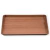 Sengoku Style Long Tray with Japanese Straight Slightly Lacquerware Made In Japan J-kitchens (35cm) Grain, Non-Slip, (ABS Resin),