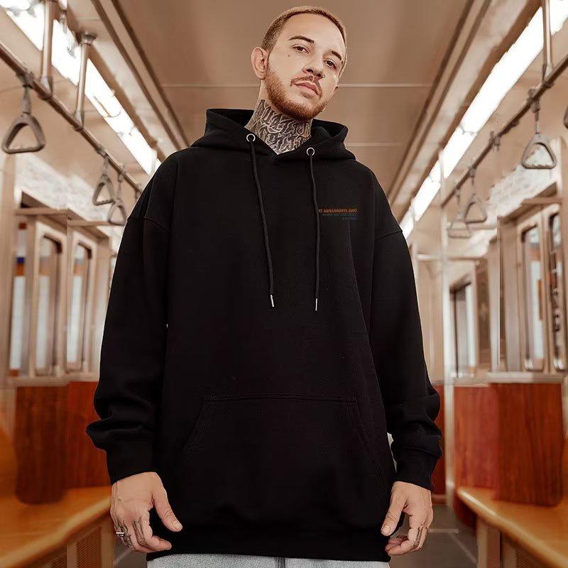 M-8XL Американский стиль Уличный Крутой Коричневый Медведь Принт Оверсайз Худи Свободное Худи Студенческое Большое Мягкий Велюровый Худи-Свитер