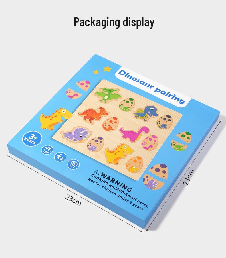 3D Wooden Dinosaur Egg Layered Puzzle for Kids - Educational and Fun Grasp Toy