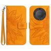 For Honor Magic5 Lite 5G / X9a 5G HT04 Leather Phone Case Sunflower Imprinted Stand Wallet Cell Phone Cover
