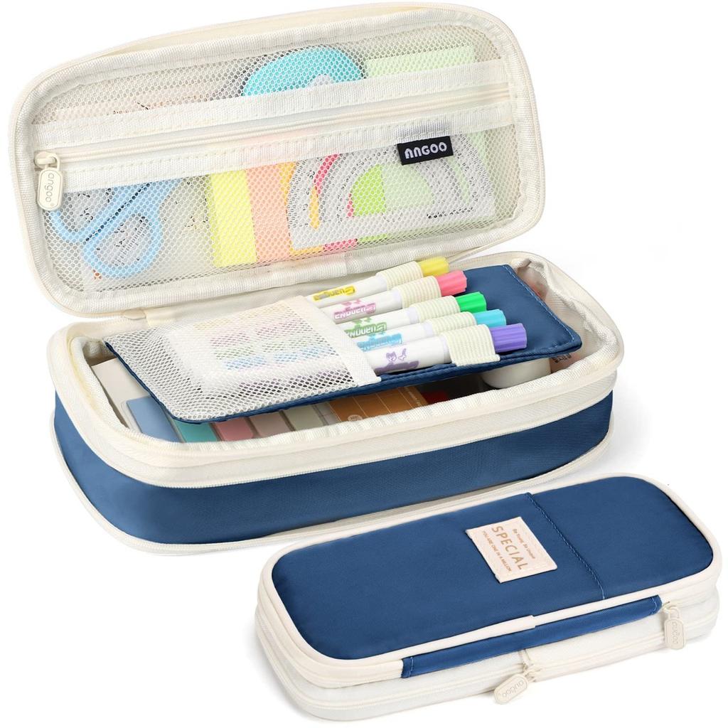 Пенал большой емкости пенал сумка для хранения для студента девушки взрослого колледжа школьный органайзер