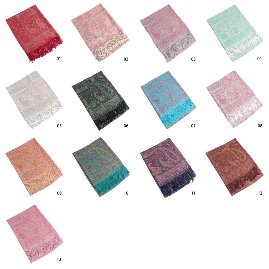 Paisley Tassel Scarf: Classic Ethnic Imitation Cashmere for Autumn/Winter