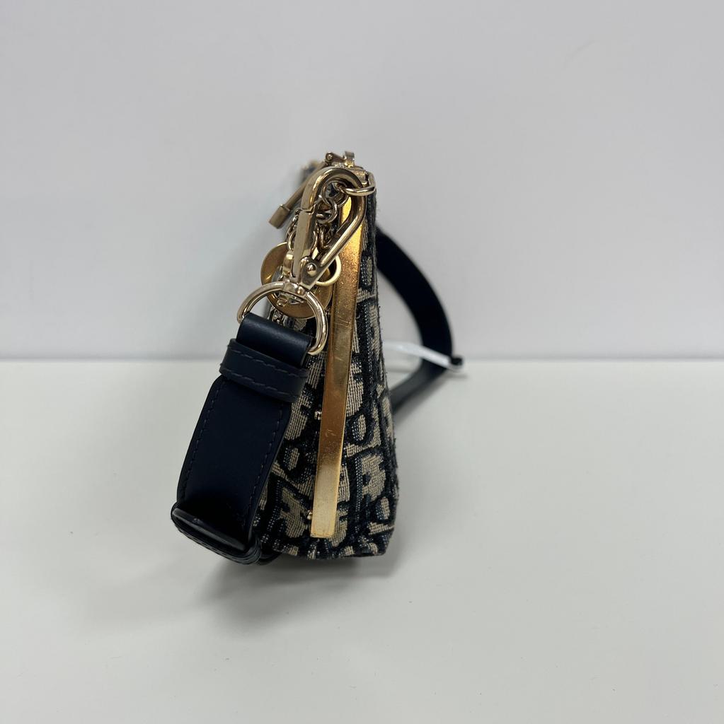 [Pre-Owned] Club Removable Adjustable Shoulder Strap Monogram Embroidered Oblique Print Tote Shoulder Bag - Very Good #2YH49G