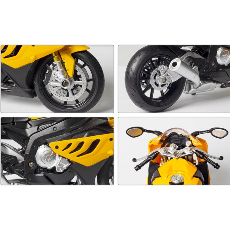 1:12-масштабная игрушечная модель мотоцикла S1000RR, литой под давлением сплав, внедорожные автомобили, имитация амортизатора, детский игрушечный мотоцикл