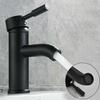 Черный смеситель для раковины в ванной, смеситель с одной ручкой, смеситель для туалетного столика, смеситель для раковины
