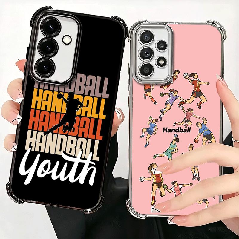 Handball Sport Plating Phone Case For Samsung A17 A07 A37 A57 A16 A56 A15 A55 A14 A54 A13 A53 A26 A36 A25 A35 A24 A34 A23 A33