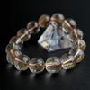 Eigado Rutilated Quartz 15mm 18cm Wrist Limited Natural Power Prayer Good Luck Feng Shui Bracelet, Stone, Circumference, One-of-a-Kind, Edition,