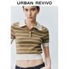 UR Women's Contrast Stripe Slim Polo Knit Top