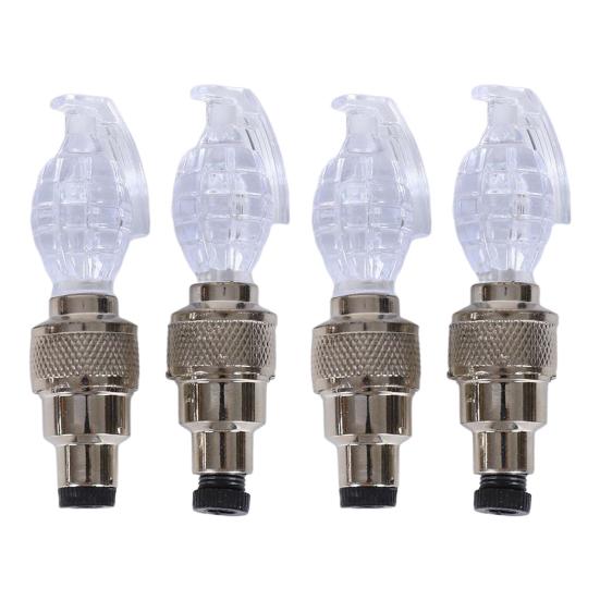 2/4 шт. Велосипедный вентиль для шины Свет Умный датчик Светодиодный фонарь на колесо велосипеда Ночная езда Цветной Декоративная лампа для вентиля дорожного или горного велосипеда Велосипедные аксессуары