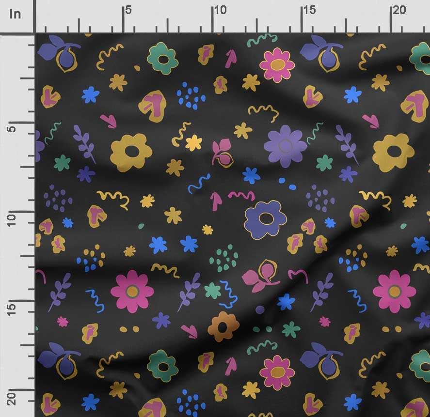 Soimoi Цветочный принт, хлопковый батист, ткань для квилтинга, продаваемая во дворе, хлопчатобумажная ткань средней плотности шириной 42 дюйма,