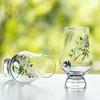 Transparent Glass Stemmed Glass Exquisite Tea Cup Glassware Cocktail Glass  Bar