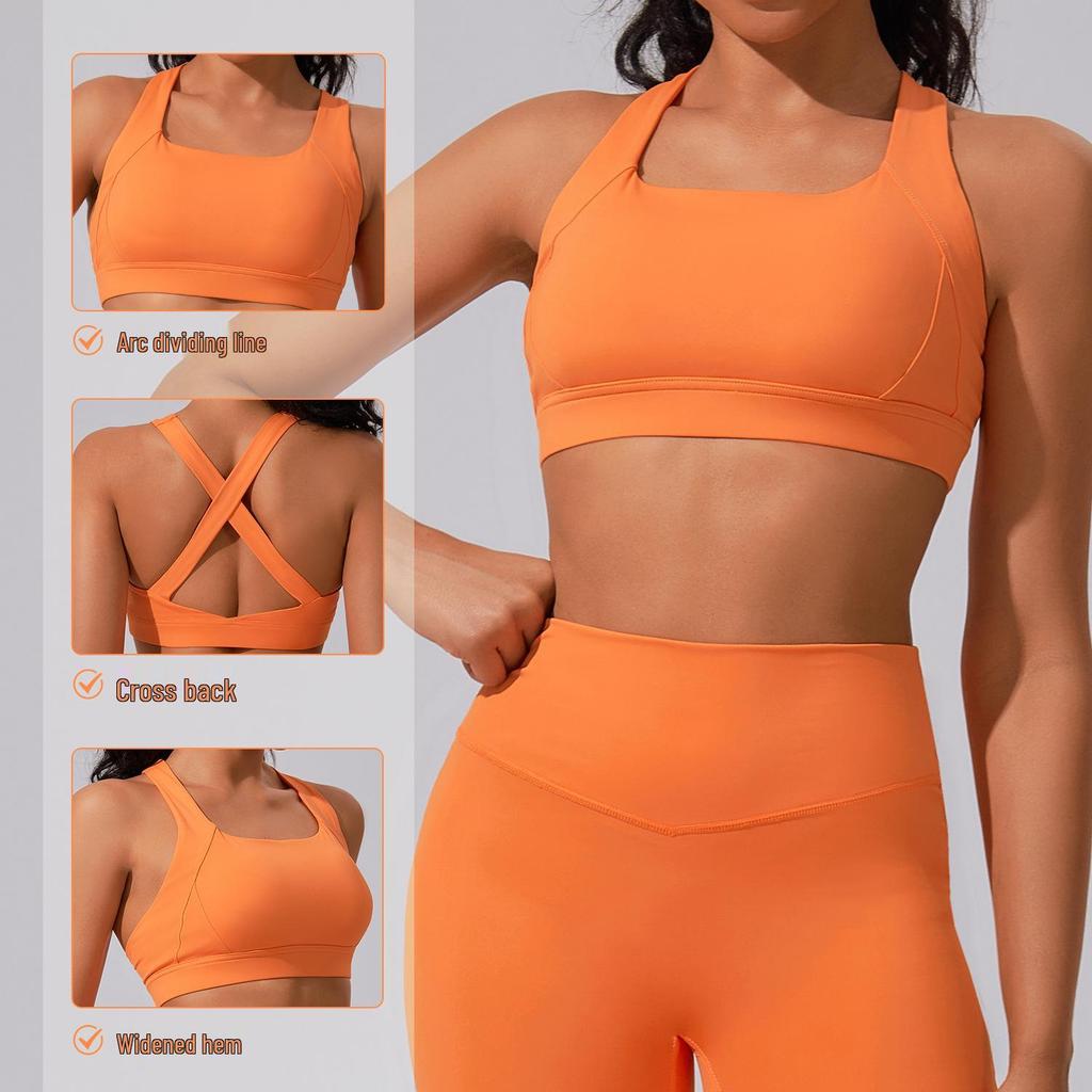 Европейский и американский спортивный бюстгальтер для женщин с высокой степенью поддержки и ощущением облака: Ударопрочный, Высокоэластичный Топ для Йоги для Бега и Фитнеса на Открытом Воздухе