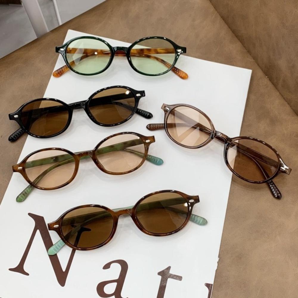 Retro Oval Frame Glasses for Women Sweet Cool Eyewear Trend Reading Computer Anti Blue Light Eyeglasses Gafas De Sol