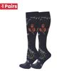 1 Pair Cute Cat Compression Socks Knee High 20-30 Mmhg Fit Medical Edema Diabetes Varicose Veins Running Sports Socks