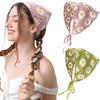 Korean Style Knitted Hollow Hook Flower Triangular Scarf Fashionable And Cute Summer Travel Girl Headband
