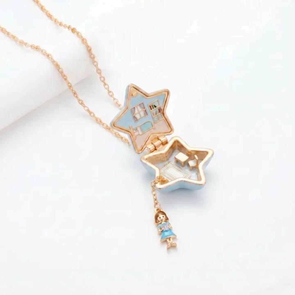 Opening Closing Jewelry Pendant Interesting Design Opening Box Necklace for Women