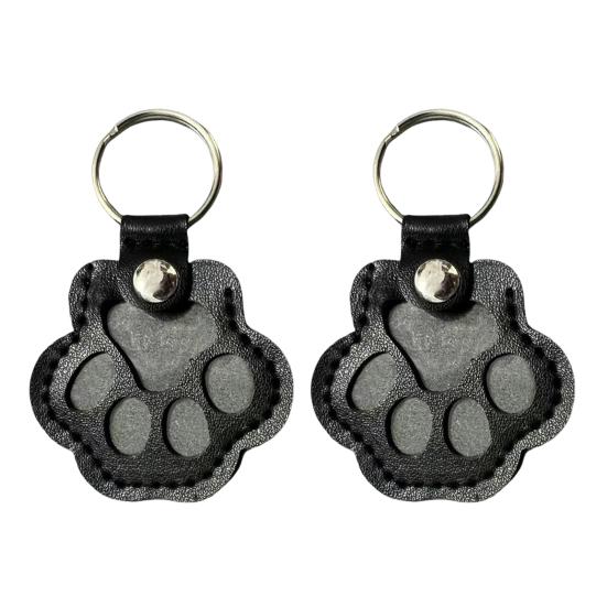 Брелок для питомца из искусственной кожи, памятный брелок в форме лапы, сувенирный брелок, удобный в использовании, мешочек для хранения шерсти питомца, держатель для ключей